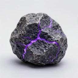 a small rock with purple glowing cracks, d&d, fantasy, highly detailed, intricate, smooth, artstation, by artem chebokha