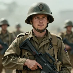 aaron paul dressed as a us army soldier during the vietnam war, highly detailed, cinematic lighting, photorealistic