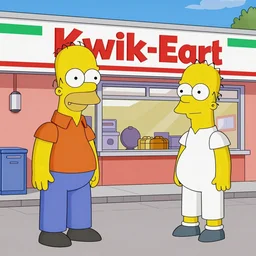 treaty of versailles, simpsons, kwik - e - mart, hi - res, cartoon