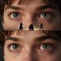 sharp, highly detailed, high quality freeze frame, a 2 0 1 9 sci fi color movie, set in 1 8 5 0 in an alternate universe, mid distant shot of three students practicing magic, at the'school of science and magic ', good lighting, in focus, detailed eyes, 3 5 mm macro lens, award winning lighting, award winning photography