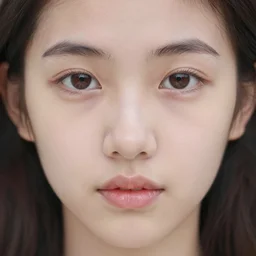 close up face female portrait 16 years old