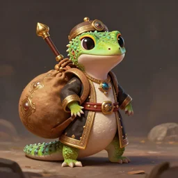 Cute anthropomorphic Gecko as a Great Bagatur from Kazakh Khanate, Turkic Batur, Ancient Central Asia, cover art, ultra wide lens shot, pretty, beautiful, DnD character art portrait, matte fantasy painting, DeviantArt Artstation, by Jason Felix by Steve Argyle by Tyler Jacobson by Peter Mohrbacher, cinematic lighting