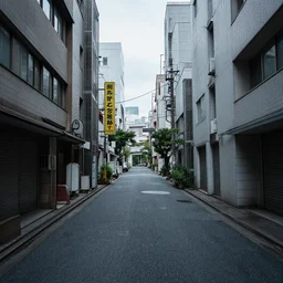 abandoned street of tokyo