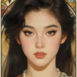 a man with makeup, beautiful face, feminine face, female facial structure, very beautiful face, pretty face, digital painting, by greg rutkowski, alphonse mucha, ross tran, don bluth