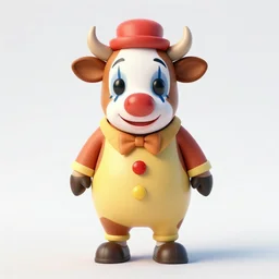 cow dressed as a clown
