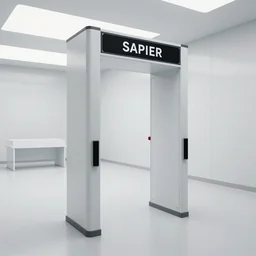 cctv footage of a large white empty breakroom with a security checkpoint, retrofuturist liminal space, familiar place, clean, black mold, amateur, unreal engine, photorealistic, trending on artstation