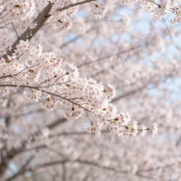 cherries blossoms catching the sun