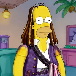 homer simpson as jack sparrow