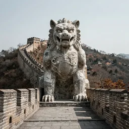 the biomechanics beast on the Great Wall, by Shan Ze