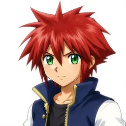 a red haired boy with green eyes spiky hair. kingdom hearts concept art. Square enix. Tatsuya Nomura. By Shigenori Soejima