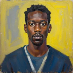 painting of an african man by jean-michel basquiat