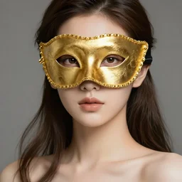 girl in golden mask