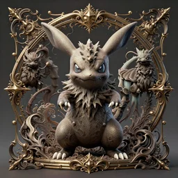 a creepy pokemon:: by beeple and James Gilleard and Justin Gerard :: ornate, dynamic, particulate, intricate, elegant, highly detailed, centered, artstation, smooth, sharp focus, octane render, 3d
