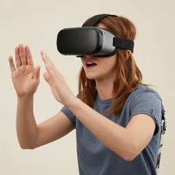 Emma Watson playing VR