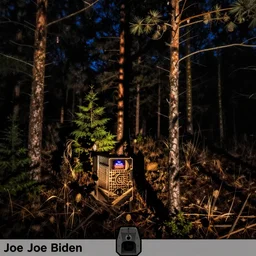 night vision trailcam footage of Joe Biden