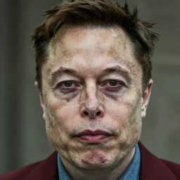 elon musk as joker, still from batman the dark knight rises, highly detailed face, natural lighting