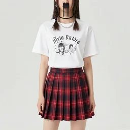 teenage punk rock photography plaid skirt band shirt