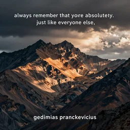 always remember that you are absolutely unique. just like everyone else., gediminas pranckevicius,
