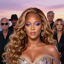 photographic portrait of a stunningly beautiful renaissance beyonce with vibrant makeup in soft dreamy light at sunset, nick knight themed, contemporary fashion shoot, by edward robert hughes, annie leibovitz and steve mccurry, david lazar, jimmy nelsson, breathtaking, 8 k resolution, extremely detailed, beautiful, establishing shot, artistic, hyperrealistic, beautiful face, octane render