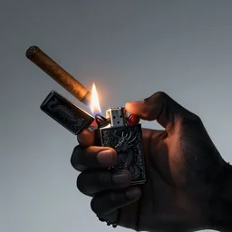 prate lighting his cigar with black dragon instead of lighter, digital art, trending on artstation