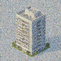 isometric view of a aparment building, 3d render,octane