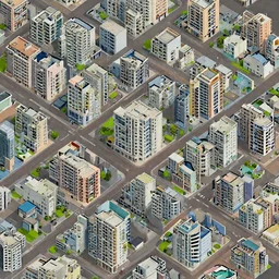 isometric view of a aparment building, 3d render,octane