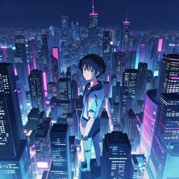 a cyberpunk city by moebius and makoto shinkai, highly detailed, neon lights, trending on artstation