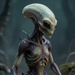 a hyperrealistic photography of an Alien,