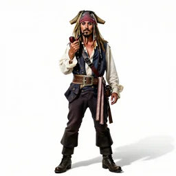 jovial sea captain with pipe, studio photography, full body, standing, isolated on a pure white background, centered, whole figure in frame, sharp focus, studio lighting