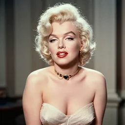 photo of a 1980s young woman who is Marilyn Monroe