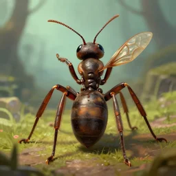 A large ant queen standing on her hind legs formian pathfinder,  digital art,  Wayne Barlowe