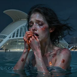 surreal masterpiece, the last recluse, the last immune, tears, night, sign, dying, wind, water, scalds, burns, whistles, cries, by andreas franke and santiago calatrava, rhads, digital art, highly detailed, artstation