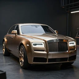 rolls royce ghost built in steampunk style, cinematic, concept art, octane render, ultra realistic