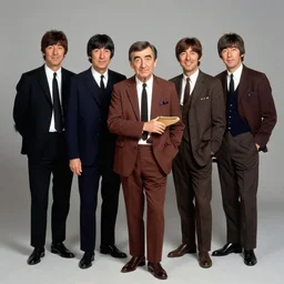 the beatles except they're all mr. bean hyperrealism photo - realistic by james gurney artstation 8 k