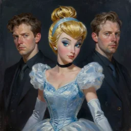 portrait of cinderella, cyberpunk, oil painting, darkness, paint texture, digital painting, highly detailed, artstation, sharp focus, illustration, concept art, ruan jia, charlie bowater, tom bagshaw, norman rockwell