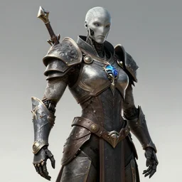 2B nier automata in skyrim, detailed, artstation, 8k