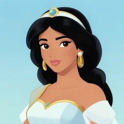 a portrait of princess jasmine, in style of Bowater Charlie and Krentz Cushart