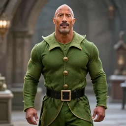 Dwayne Johnson as a Elf