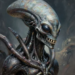demon alien, close - up portrait, intricate, elegant, volumetric lighting, scenery, digital painting, highly detailed, artstation, sharp focus, illustration, concept art, luis rollo, ruan jia, steve mccurry, john berkey