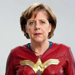 angela merkel wonder woman by ruan jia