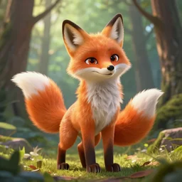 a medieval fox furry fursona with a fluffy tail in a forest, backlighting, cgi, rendered in unreal engine, trending on artstation, cartoon, zootopia style