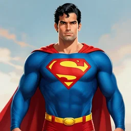 vijay as Superman, detailed digital art, trending on artstation