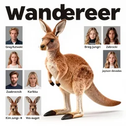 wanderer kangaroo girl, character sheet, concept design, contrast, hot toys, kim jung gi, greg rutkowski, zabrocki, karlkka, jayison devadas, trending on artstation, 8 k, ultra wide angle, pincushion lens effect