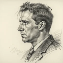 a realistic yet scraggly portrait sketch of the side profile of a stern and sophisticated moe howard, trending on artstation, intricate details, in the style of frank auerbach, in the style of sergio aragones, in the style of martin ansin, in the style of david aja, in the style of mattias adolfsson