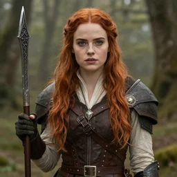 lily james portrait as a dnd character fantasy art.