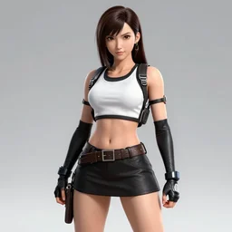 stylised concept art of tifa lockhart posing