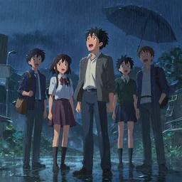 hero world singing in the rain, behance hd by jesper ejsing, by rhads, makoto shinkai and lois van baarle, ilya kuvshinov, rossdraws global illumination