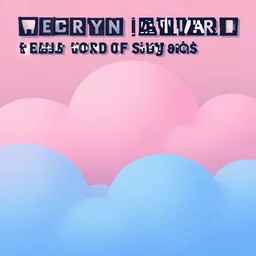 pink and blue clouds in space, smooth, cartoonish and simplistic, background artwork, digital art, award winning