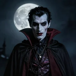 portrait of a vampire, moonlit, dark, glowing background lighting, hyper detailed, horror fairy tale, 4 k octane render