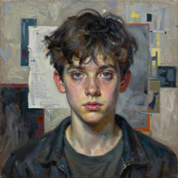 craziness of youth detailed and highly reliefed oil painting and analogue collage with canvas texture in style of conteporary art, photorealistic, expressionism, masterpiece, balanced composition, grim atmosphere, spectacular quality, trending on artstation, intricate oil details